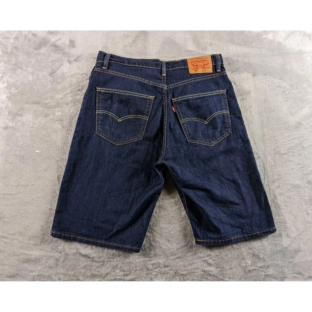 Levis 569 Shorts Mens 32 Blue Denim Dark Wash Skate Loose 11